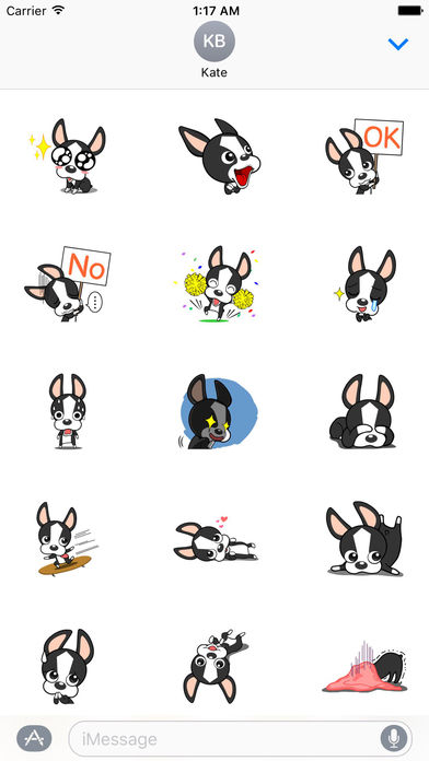 Boston Terrier Puppy Sticker screenshot 2