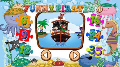 Fun Pirates Jigsaw Puzzles Educational Kids Games screenshot 4