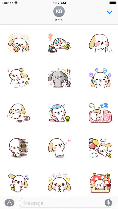 Friendship Of Frog And Rabbit Stickers screenshot 2