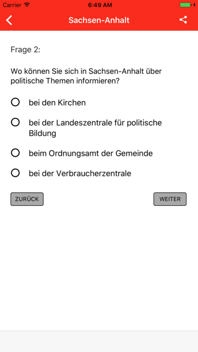 Einbürgerungstest Sachsen-Anhalt screenshot 2