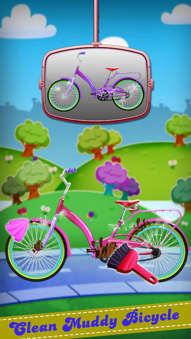 Kid's Dirty Bicycle Wash - Kids Bike Workshop Game screenshot 2