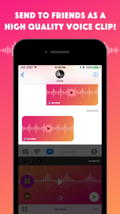 Mic Drop - Voice Messaging & Filters for iMessage screenshot 4