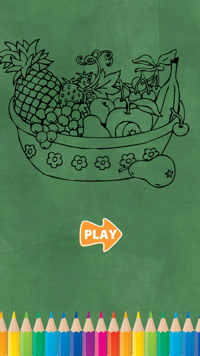 Fruits and Vegetable Coloring book For Children screenshot 2
