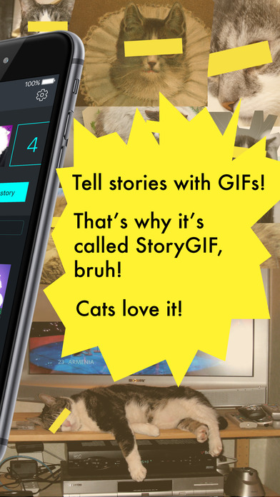Clarence StoryGIF – Cat GIF Story Maker & Kittens! screenshot 2