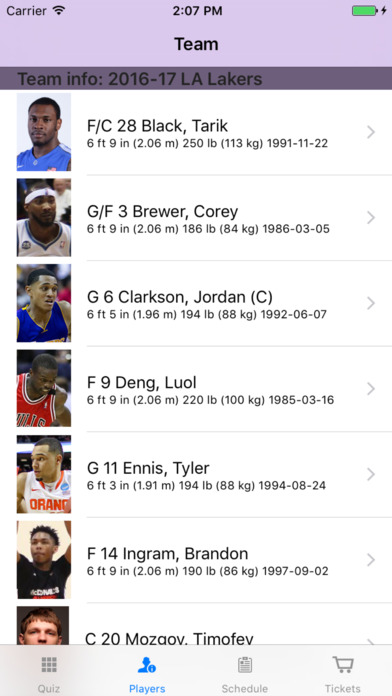 Team Info - for LA Lakers screenshot 2
