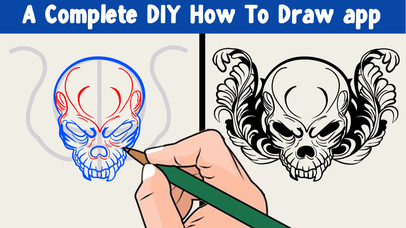 Learn How To Draw Skull Tattoos screenshot 3