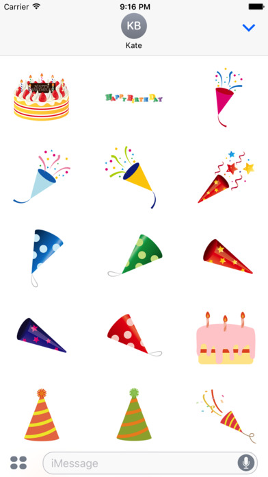 Birthday celebration sticker screenshot 2