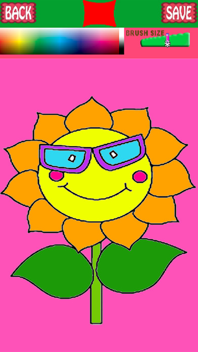 Sunflower Coloring Book Game For Kids Edition screenshot 2