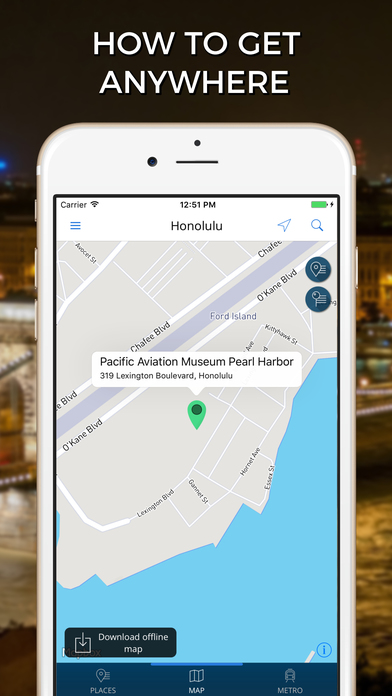 Honolulu Travel Guide with Offline Street Map screenshot 3