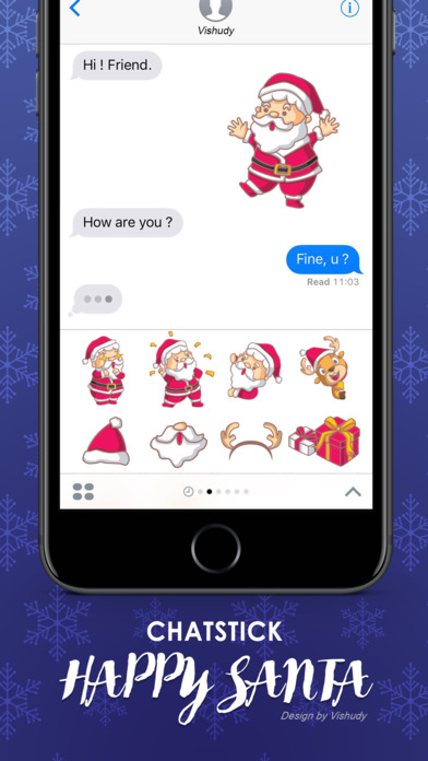 แฮปปี้ซานต้า สติกเกอร์ และ คีย์บอร์ด โดย ChatStick screenshot 2