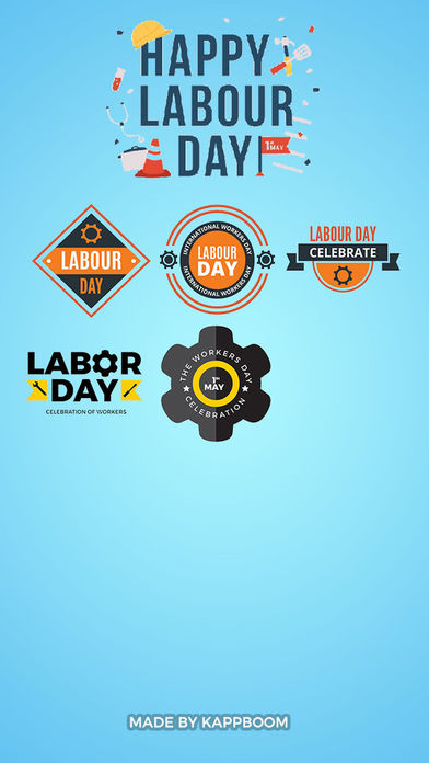 Happy Labor Day Stickers III by Kappboom screenshot 2