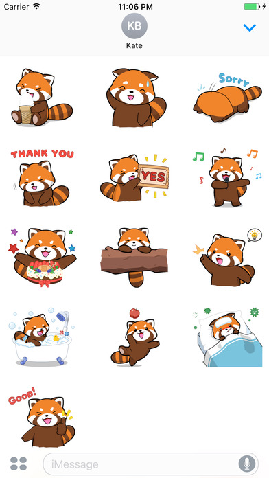 PanPan The Orange Panda Sticker screenshot 3