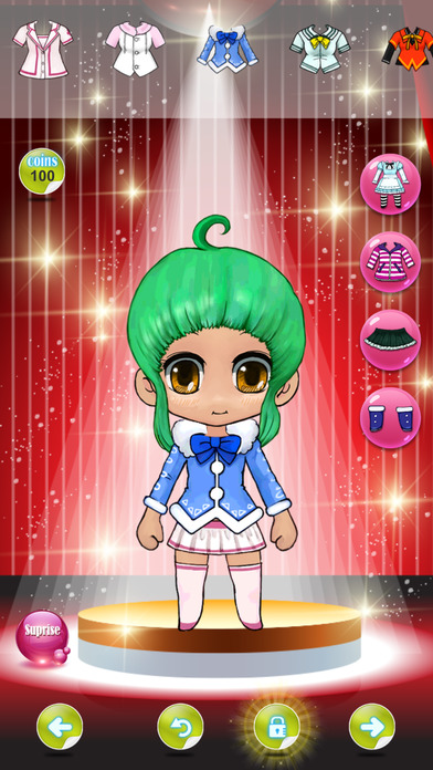dress-up girls anime games screenshot 3