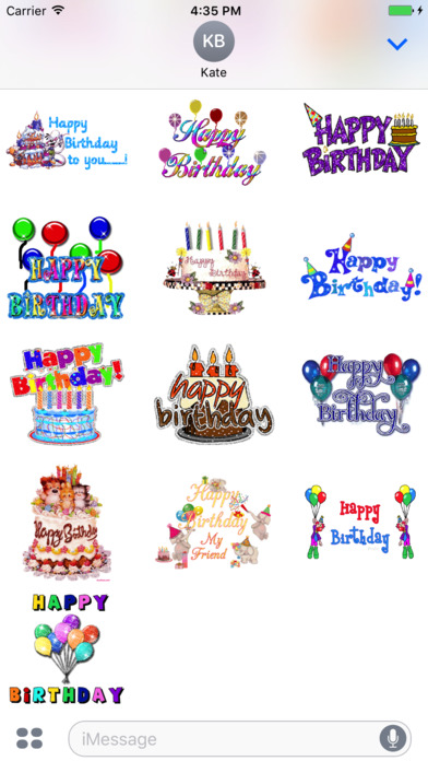Happy Birthday Animated Stickers screenshot 3