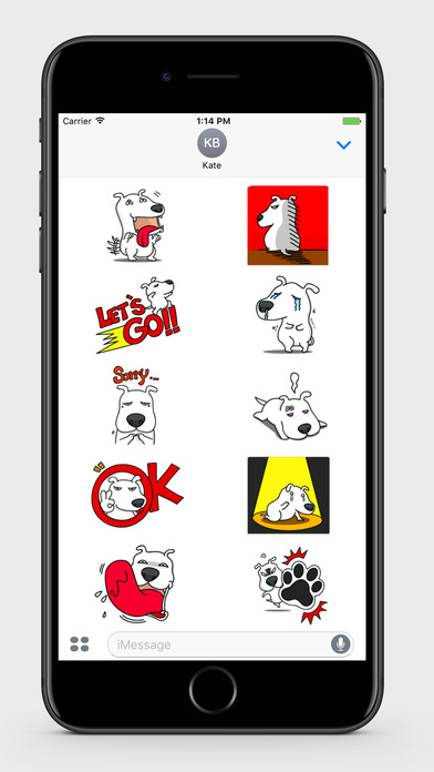White Dog Stickers screenshot 2
