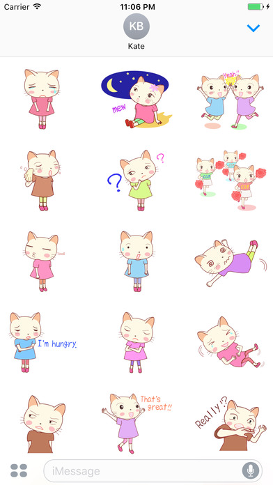 The Lovely Cat Sisters English Stickers screenshot 2