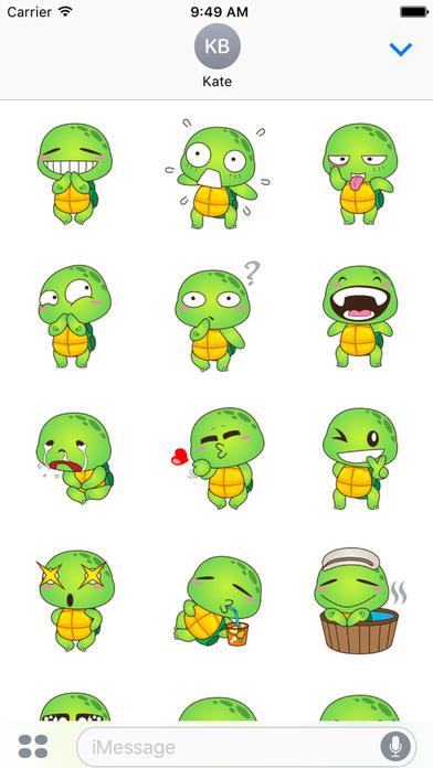 Pura the funny turtle for iMessage Sticker screenshot 2