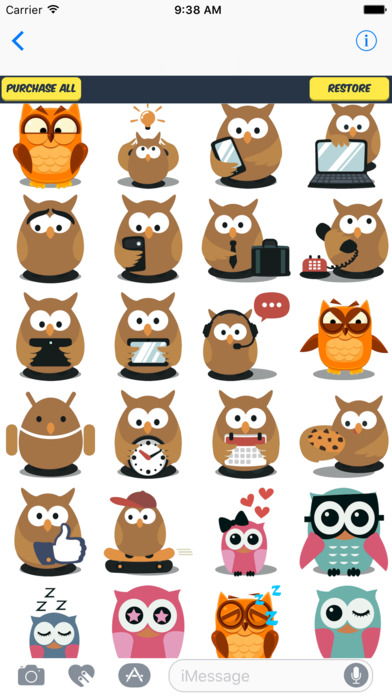 Cute Owl Stickers - 80+ Owl Emoji Sticker Pack screenshot 3