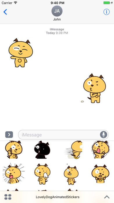 Lovely Dog Vol 1- Animated Stickers screenshot 3