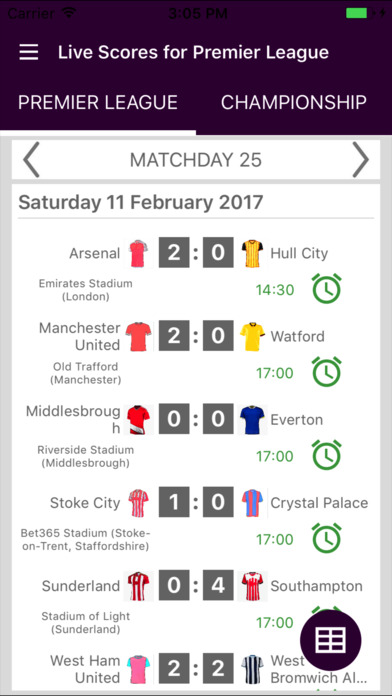 Live Scores of Premier League screenshot 2
