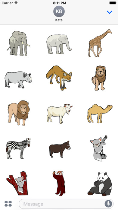 Realistic animals sticker screenshot 2