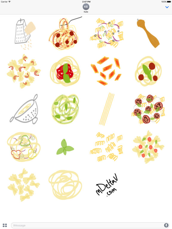 App Shopper: Pasta sticker - Italian food stickers for photos (Stickers)