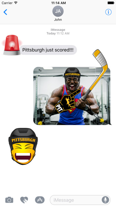 Pittsburgh Hockey Stickers & Emojis screenshot 2