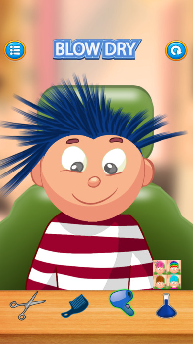 Child game / hair cut (dark blue) screenshot 4