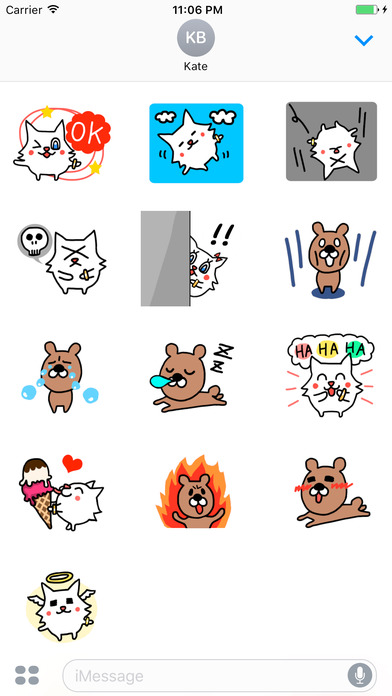 Cute Animals Speak English Stickers screenshot 3