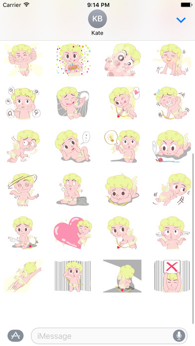 Cute Cupid Sticker for iMessage screenshot 2