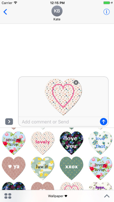 Wallpaper Hearts - love-ly messaging stickers screenshot 4