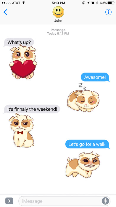 Cute and Happy Puppies Stickers screenshot 3