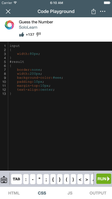 Screenshots of Learn CSS for iPhone