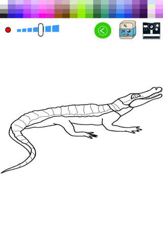 Learning School Crocodile Coloring Book screenshot 2