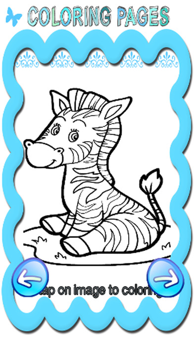 Zebra Coloring Book Game For Kids Version screenshot 2