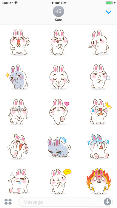 Quinsy The Funny Little Bunny Stickers screenshot 2