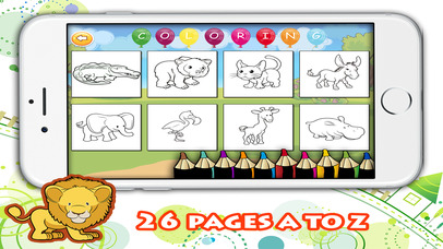 ABC Animals alphabet coloring book – Best 26 Pages screenshot 4