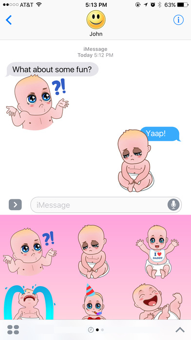 Funny Little Baby Stickers screenshot 2