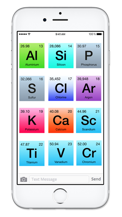 Rainbow Periodic Table of Elements Sticker Pack screenshot 4