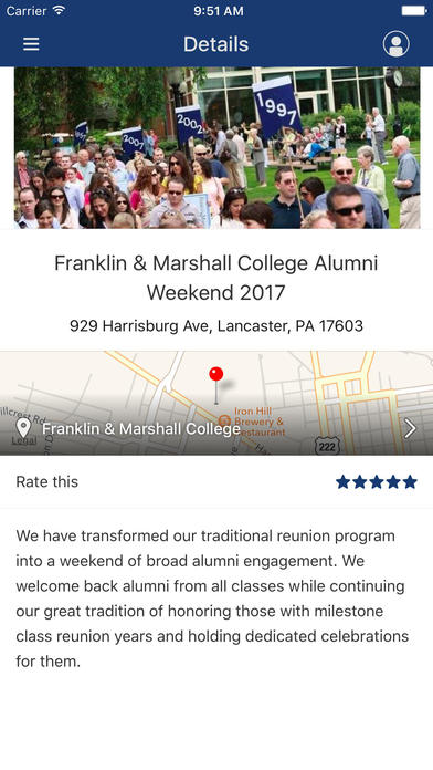 Franklin & Marshall Events screenshot 2