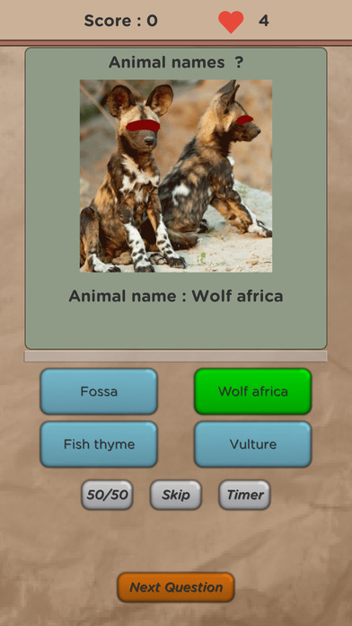 Guess Animal Name - Animal Game Quiz screenshot 2