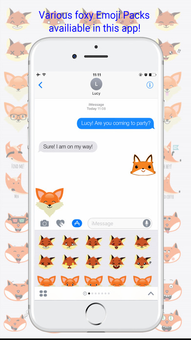 FoxyMoji - Cutest Foxes Emoji Keyboard screenshot 2