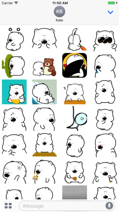 White Bear Animated Stickers screenshot 3