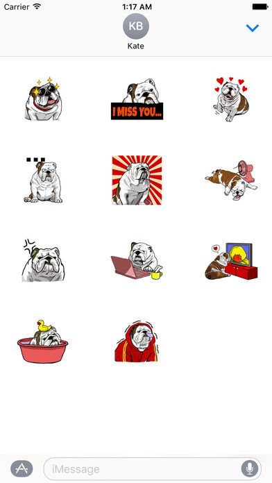 The English Bull Dog Stickers screenshot 3