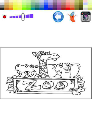 Ocean - Zoo Animals Coloring Book For Kids screenshot 2
