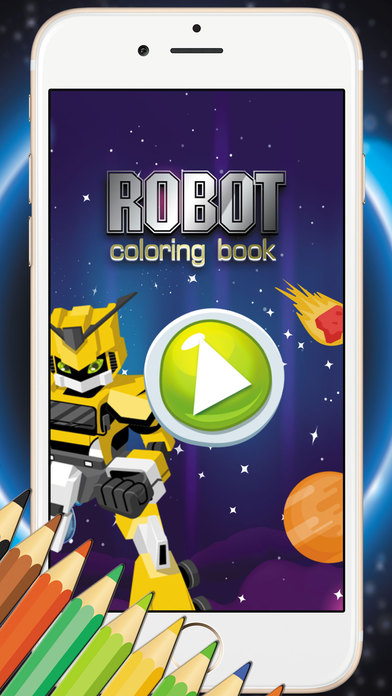 Robot Coloring Book Game For Kids screenshot 2