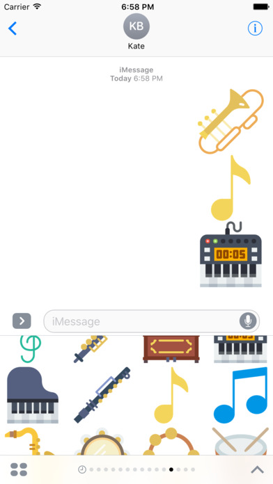 Music Stickers -Emoticons for Texting in Messenger screenshot 3