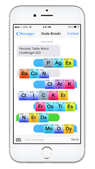 Rainbow Periodic Table of Elements Sticker Pack screenshot 2