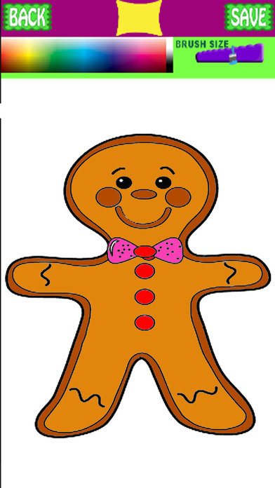 Kids Coloring Book Game Gingerbread Version screenshot 2