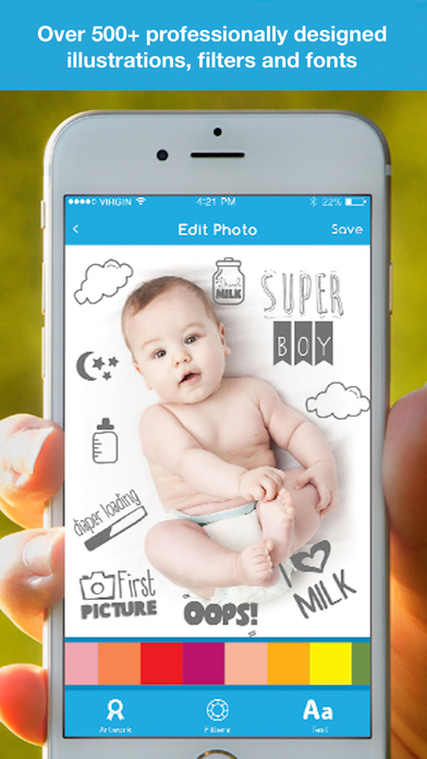 Baby Studio Pro - Pregnancy, Baby Milestones Pics screenshot 3